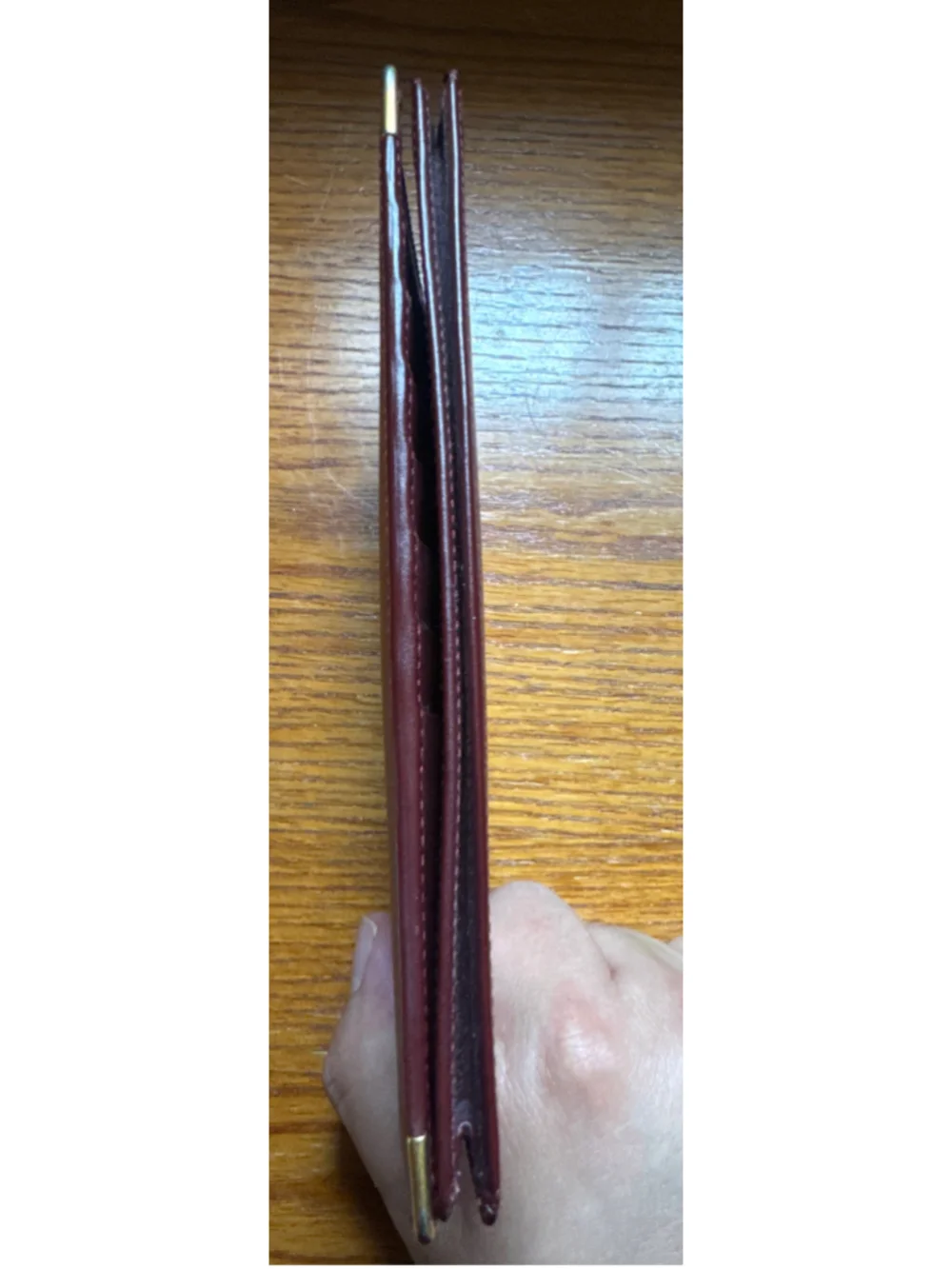 Cartier Burgundy Leather Long Wallet, One Size